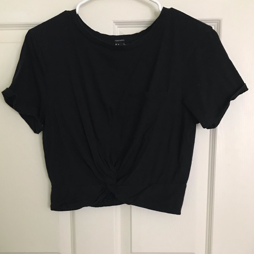 Black tied Forever21 top - Picture 1 of 9